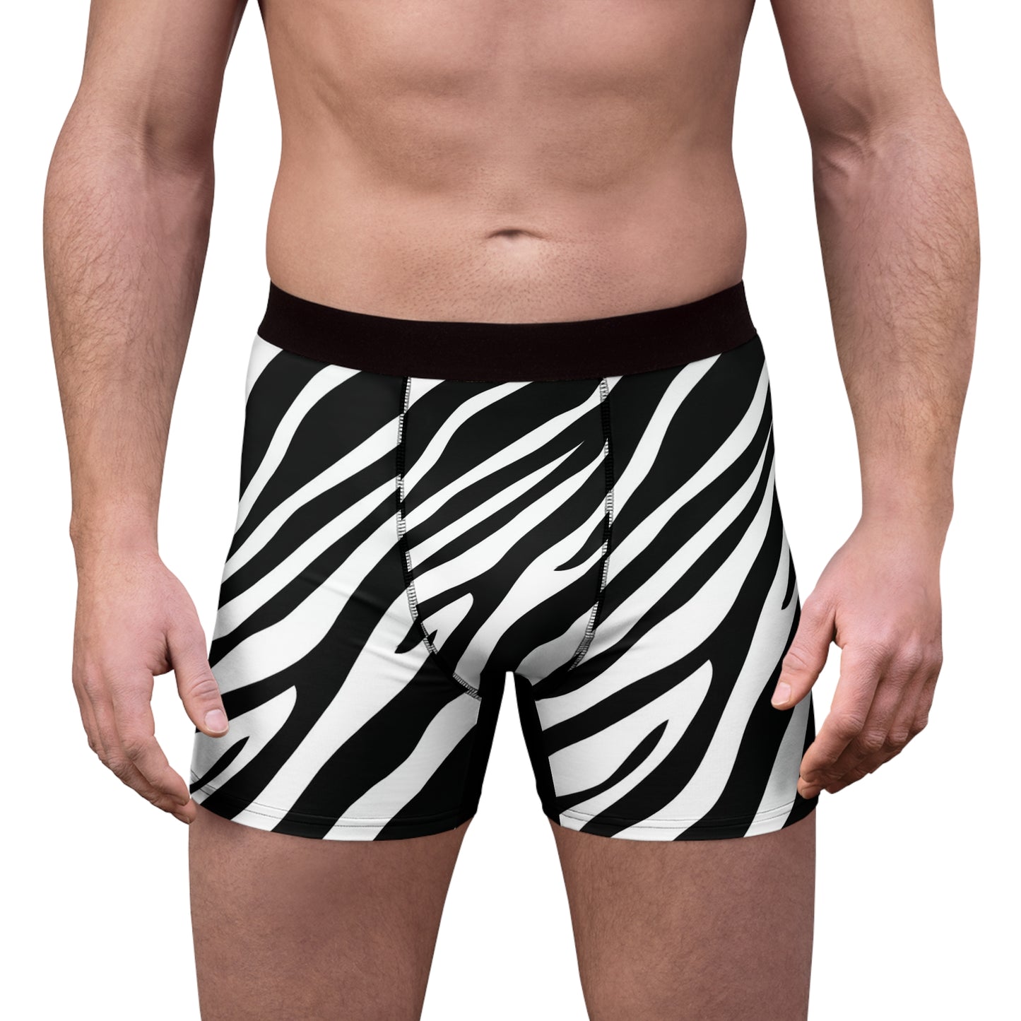 Men's Boxer Zebra Briefs (AOP)