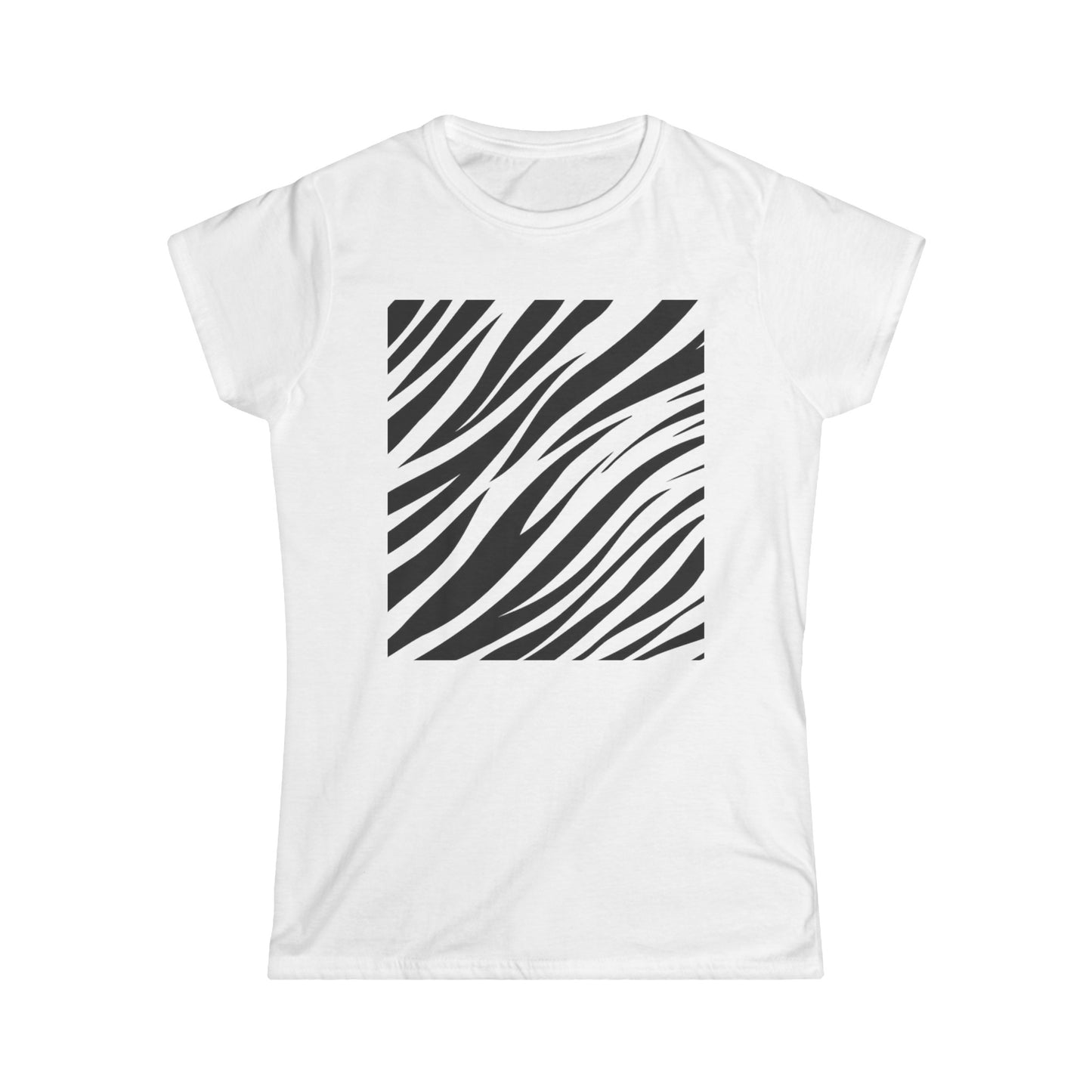 Camiseta Softstyle Zebra para mujer