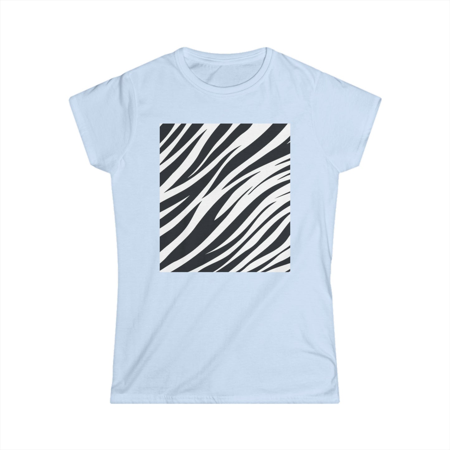 Camiseta Softstyle Zebra para mujer