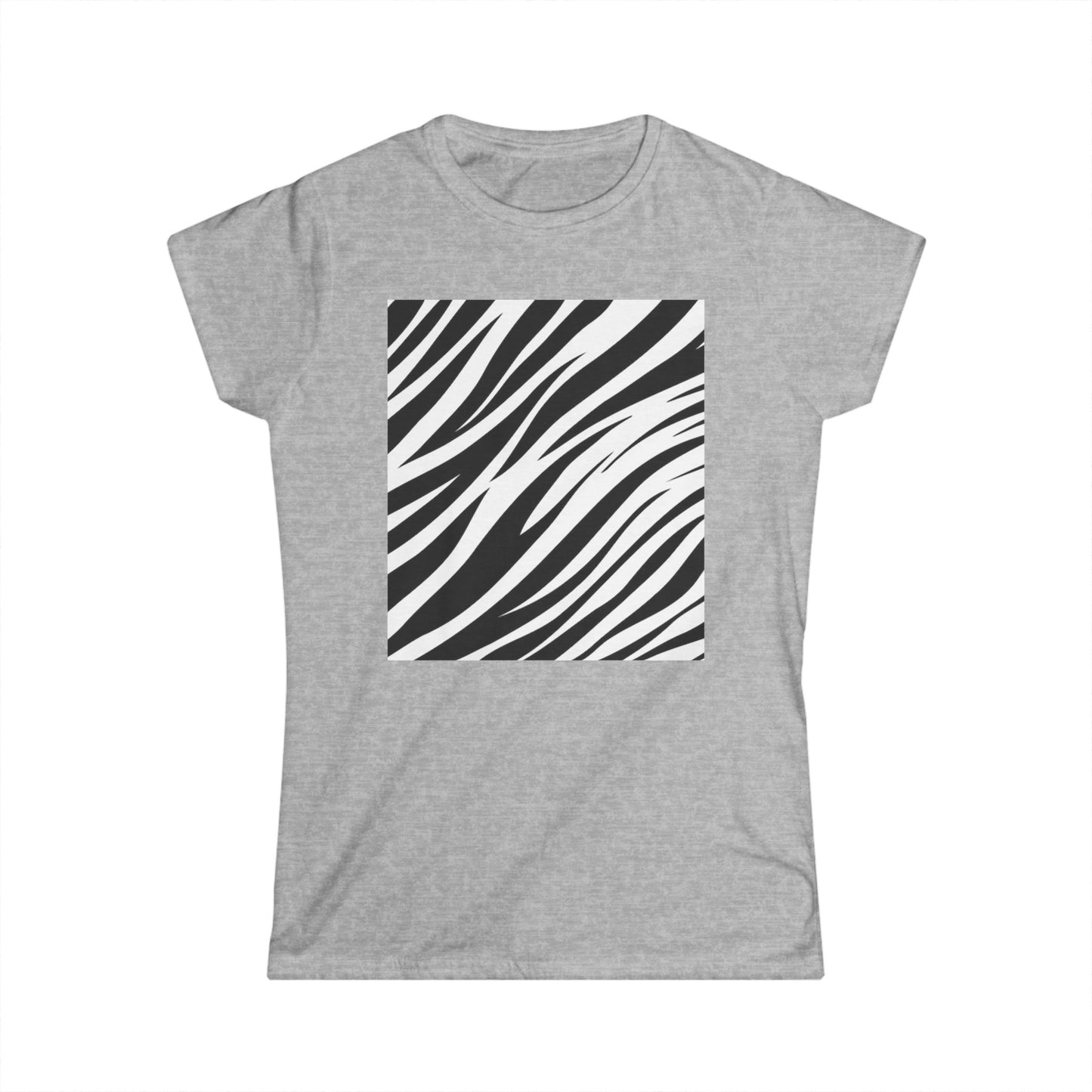 Camiseta Softstyle Zebra para mujer