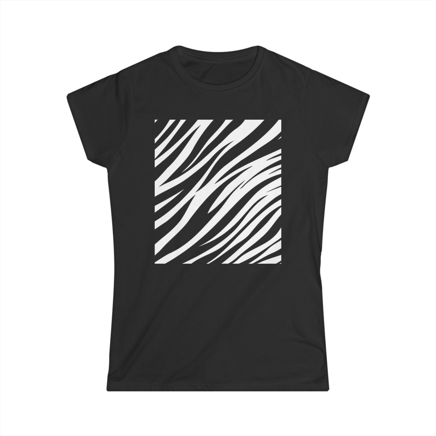 Camiseta Softstyle Zebra para mujer