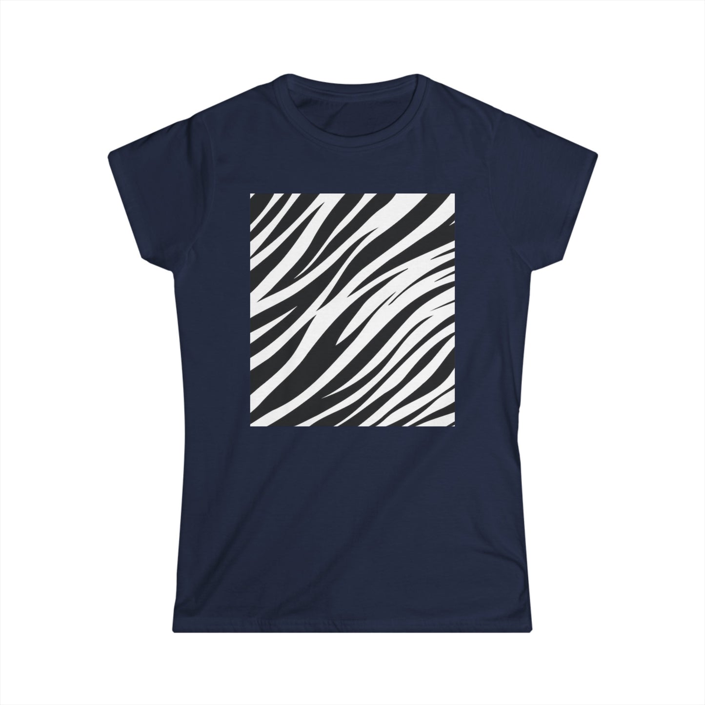 Camiseta Softstyle Zebra para mujer