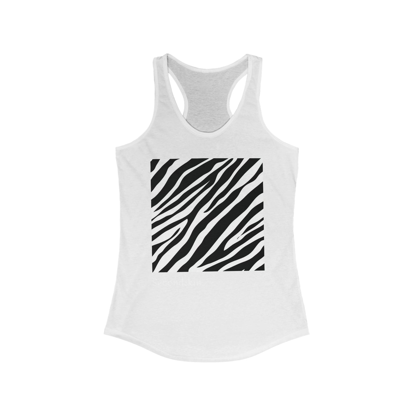 Women's Ideal Racerback Zebra Tank